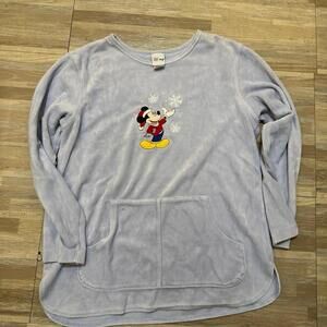 Disney Mickey Mouse Winter Holiday Velour Sweatshit